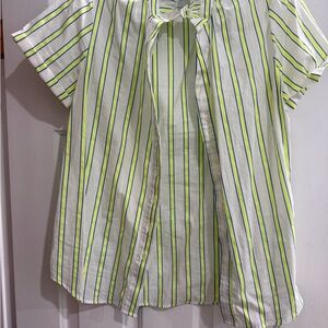 The Shirt by Rochelle Behrens - Yellow and Blue Striped Shirt